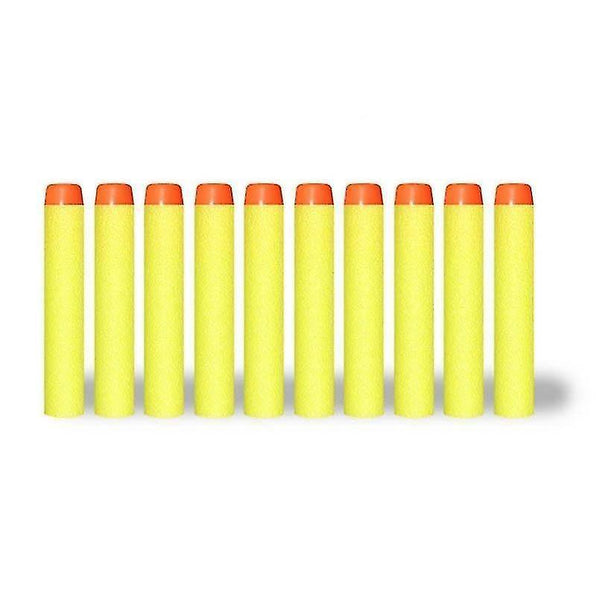 Toy weapons gadgets 50 piece set of 7.2Cm eva soft bullets for nerf guns 50pcs yellow solid