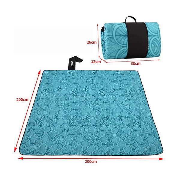 200 X 200cm Portable Foldable Waterproof Picnic Mat/blanket For Camping Garden Beach With Large Handles Picnic Blankets