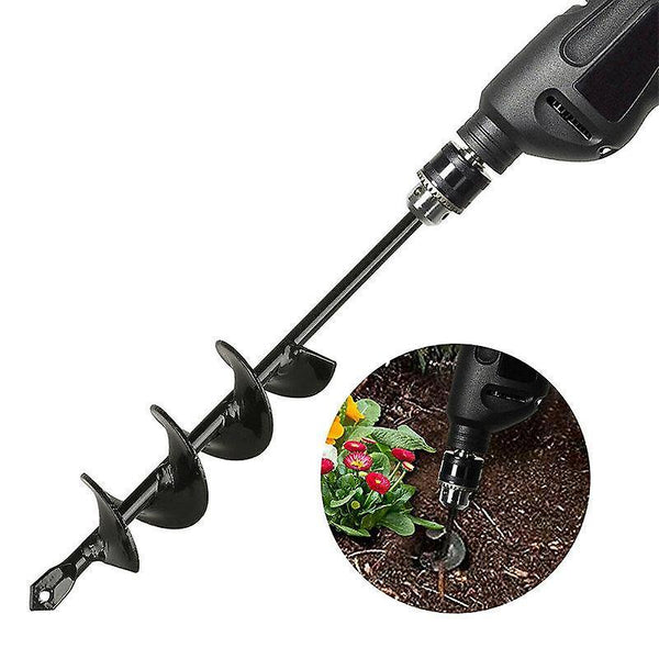 Drill bit extensions 4cmx45cm loosing soil earth auger spiral drill bit set gardens digging plantings seedling