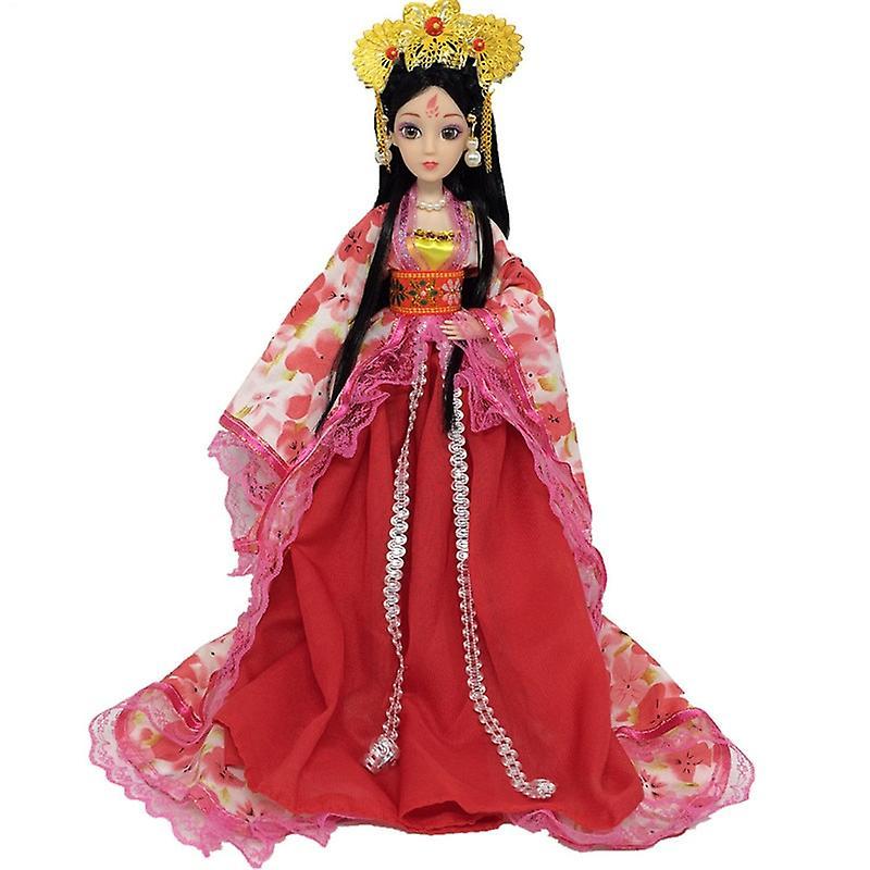 Action Toy Figures 30cm 3D Eyes Chinese Princess Dolls Toys Accessories 12 Movable Jointed Girl Doll