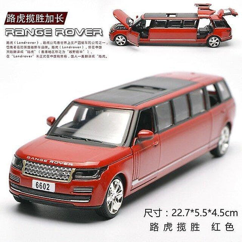 Toy Cars 1:32 LAND ROVER Range rover alloy limousine metal diecast car model pull back flashing musi