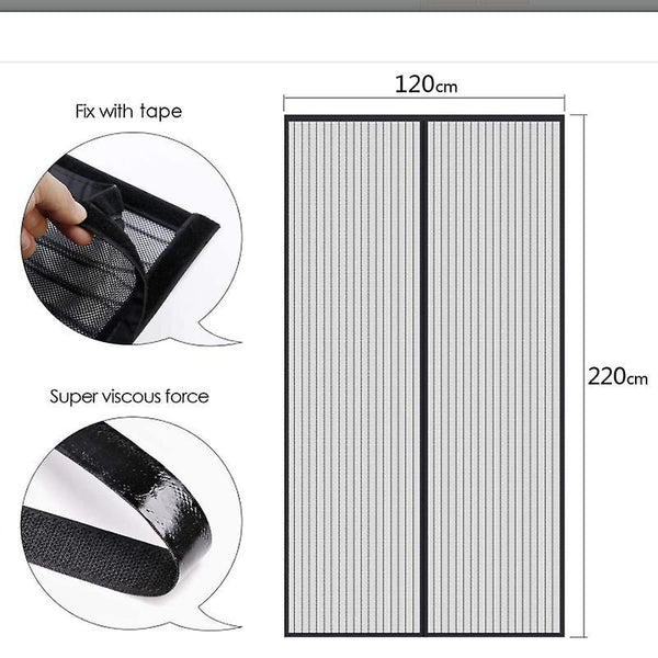 120cm*220cm Magnetic Mosquito Net Door Curtain Anti Fly Adhesive Strip 80 * 200cm Automatic Closing Ultra Fine Mesh Easy Tool-free Installation For Children And P Home Doors