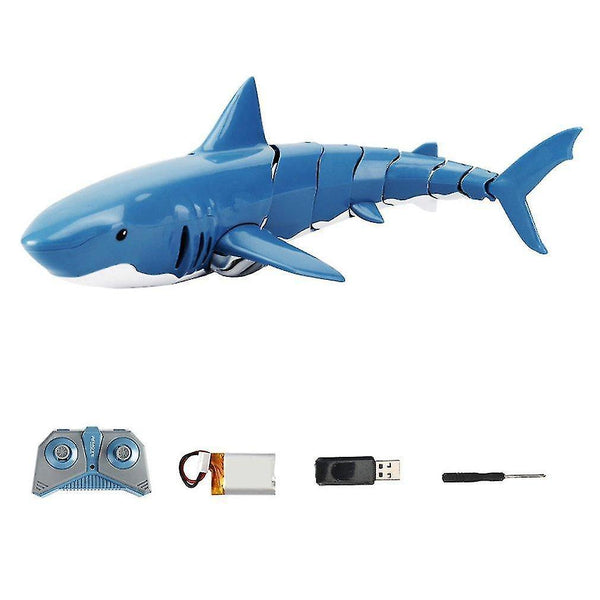 Robotic Toys Hot 2.4g rc shark fish boat robot radio simulation waterproof model joint flexible char