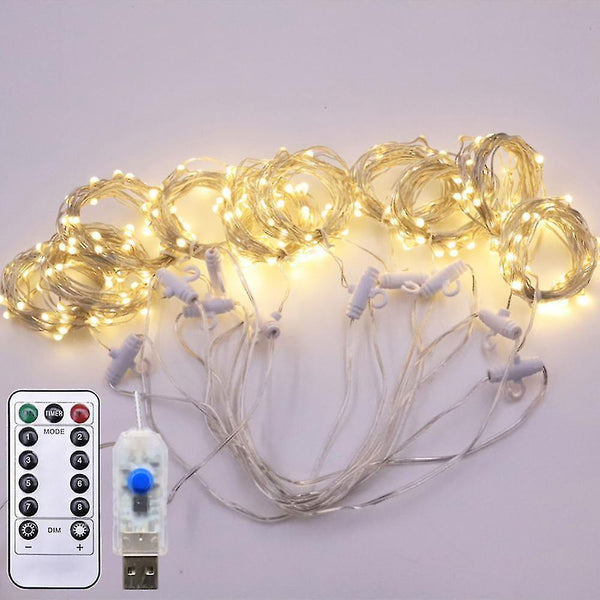 Light ropes strings homemiyn led string lights  curtain wall usb powered lights with remote control 300x5x300cm purple