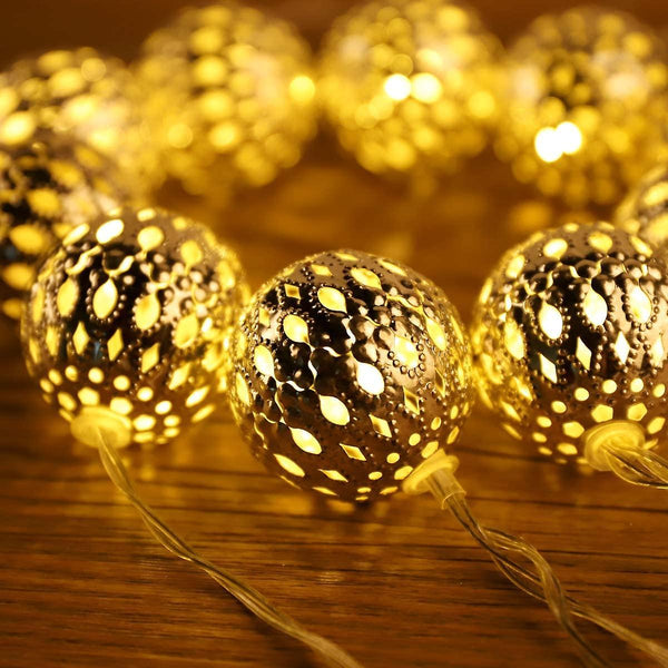 Led Fairy Lights - 5 Meters | Not Battery-operated With Mains Plug | 50 Leds Warm White | Oriental Balls Lamps