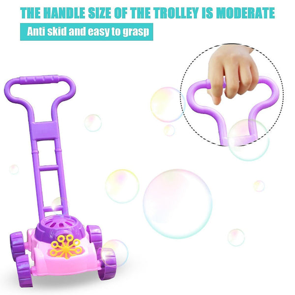 Bubble Blowing Toys Bubble Machine Toys For Boys Girls  Bubble Lawn Mower With 118ml Bubble Solution