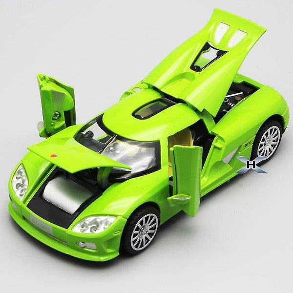 Toy Cars 1/32 Koenigsegg Die Cast Model Toy Vehicle Alloy Pull Back Sound Light Toys Car|Diecasts