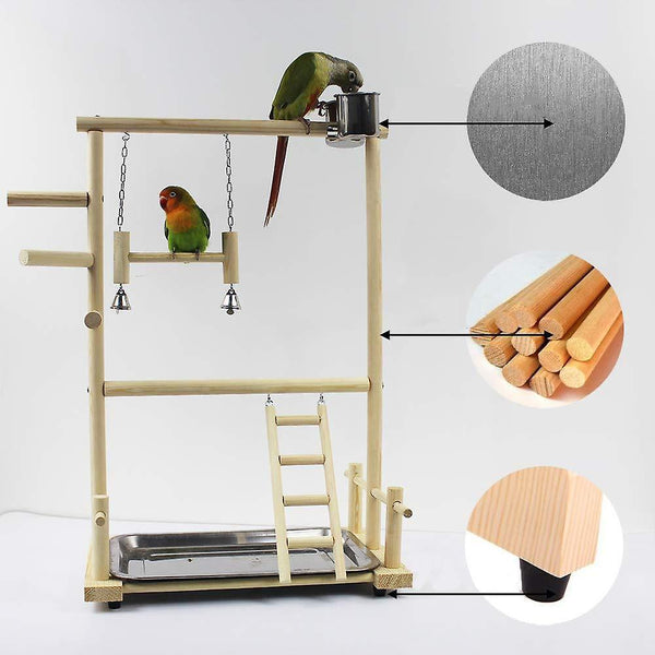 Bird Toys Parrot Playstands Toys Tray Bird Swing Climbing Hanging Ladder Bridge Wood Cockatiel|Bird