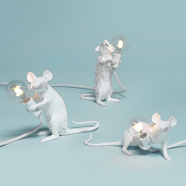 Lamps lamps italy designer mouse resin table lamps white