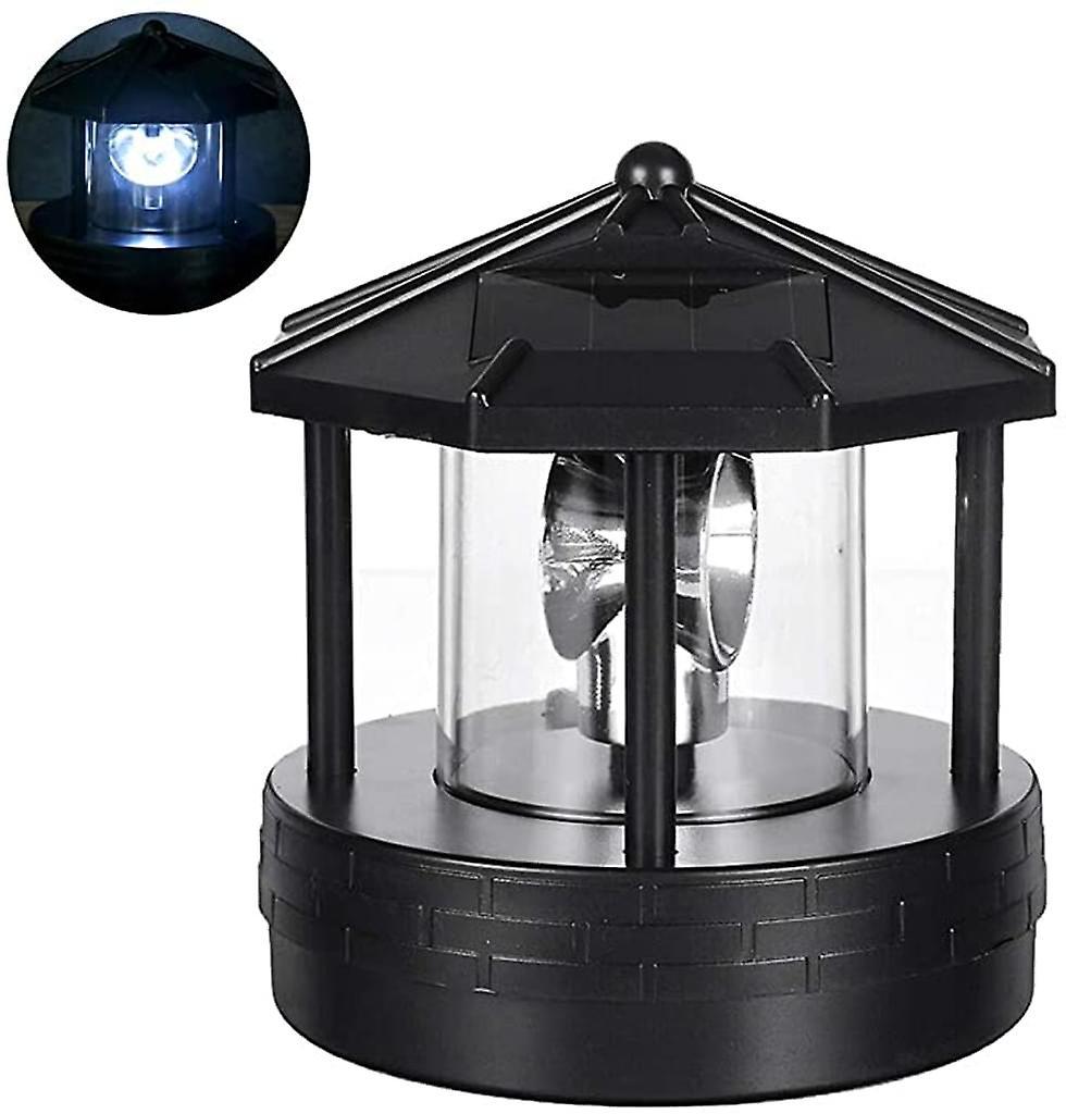 Solar Led Rotating Lighthouse Light Garden Yard Lawn Lamp Lighting For Outdoor Home Decor LED Light Bulbs