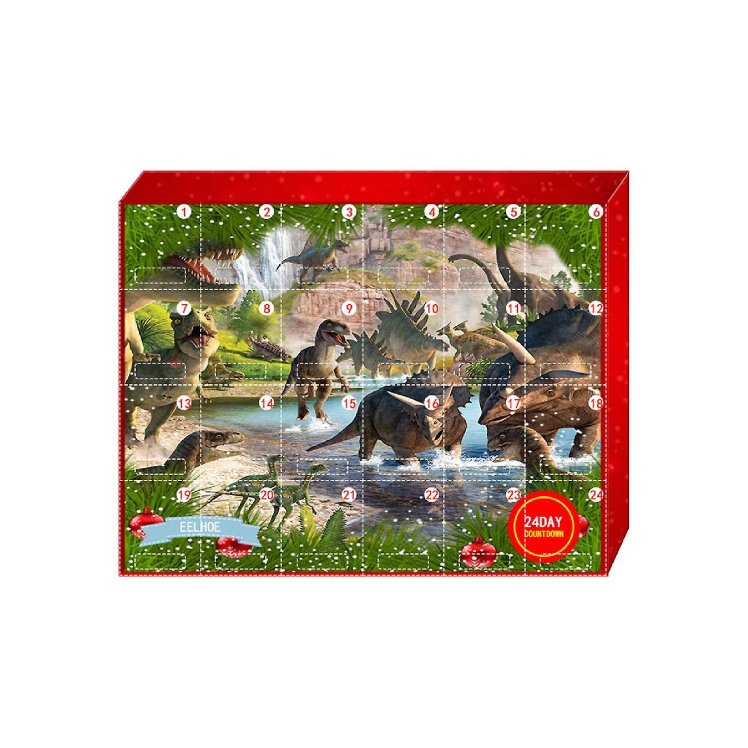 Christmas gift kids Multicolor Coming Calendar Dinosaur Toy Box