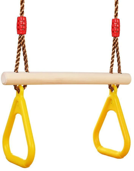 Swing Outdoor Children Multifunction Children Wooden Trapezoid Swing Suspension Trainers