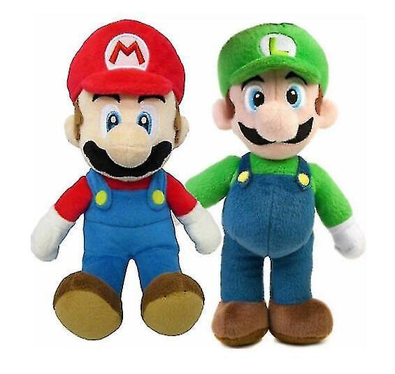 Stuffed Animals 2pcs Super Mario Bros Plush Doll Mario Luigi Soft Stuffed Animal Teddy Toy Kids Chri