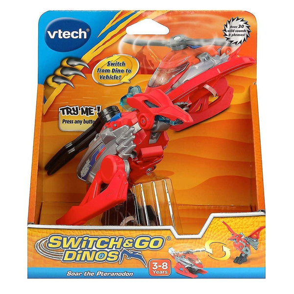 Hockey toys switch go dinos - soar the pteranodon | transforming dinosaur toy