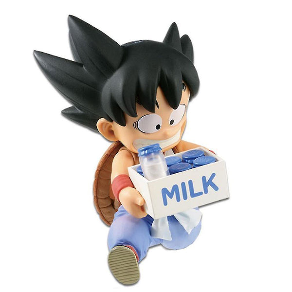 Action toy figures anime dragon ball z bwfc2 sc goku childhood milk pvc action figure model