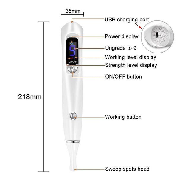 Facial Cleansers 9 Level Tattoo Freckle Mole Removal Remover Mole Removal Machine Home Salon|Ion Dev