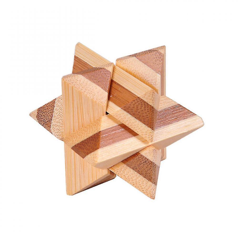 Wooden Blocks Kong Ming Luban Lock Kids Children 3d Handmade Wooden Toy Adult Intellectual Brain Tea