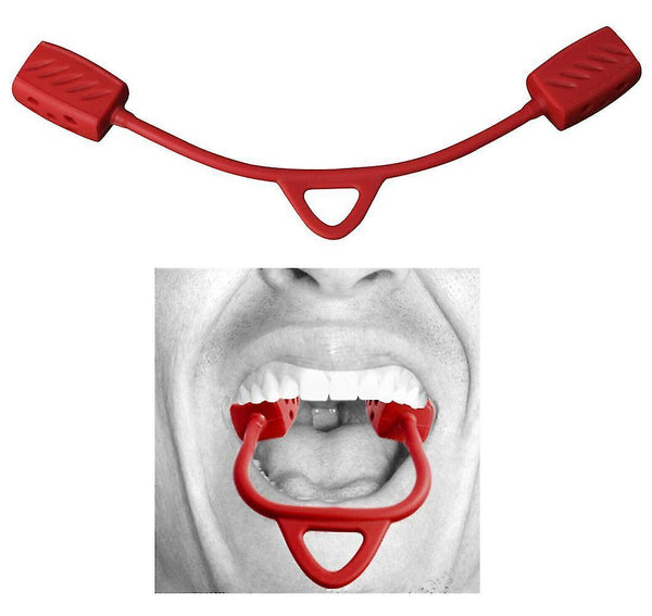 Nutrition Gels Chews Jaw Line Exerciser Facial Muscle Trainer Silicone Chew Anti-Wrinkle Red