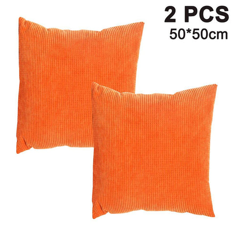 Pack Of 2 Corduroy Soft Decorative Square Throw Pillow Cover Cushion Covers Pillowcase Home Decor Decorations For Sofa Couch Bed Chair Pillowcases & Shams