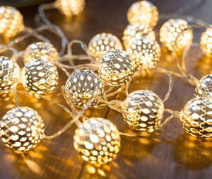 Led Fairy Lights - 5 Meters | Not Battery-operated With Mains Plug | 50 Leds Warm White | Oriental Balls Lamps