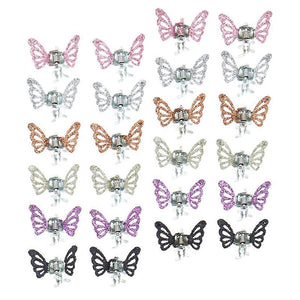 2.2X1.8X1.4CM unisex Hair Pins, Claws & Clips 24pcs Girls Hair Butterflies Clips All-match Hair Styling Clamps Decorative Baby Barrettes