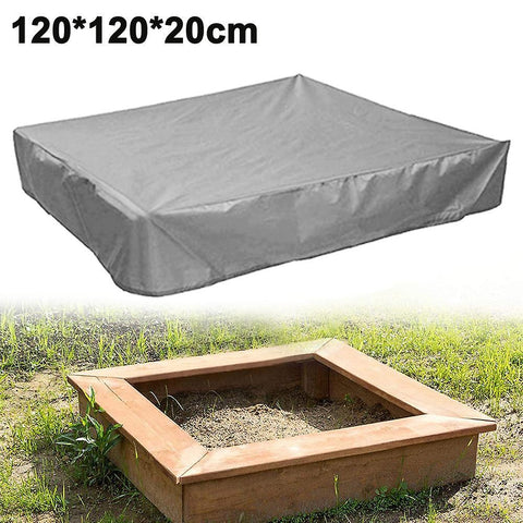 120x120x20cm Grey Waterproof Sandpit Cover Tarpaulin Sandpit Cover Toy Sandpit Cover Outdoor Furniture Covers