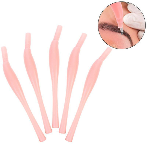 12.8x1.3cm Pink Makeup Brushes 5pcs Disposable 12f Microblading Needles Brow Pen Manual Microblading Supplies