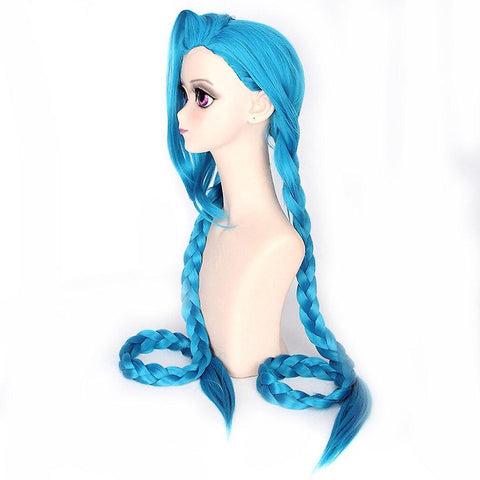 Wigs League of Legends Wigs Jinx Synthetic Synthetic Hair Wigs