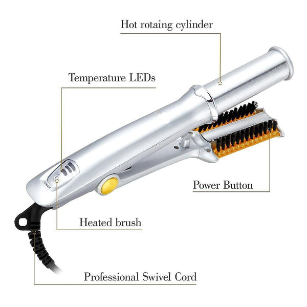 Curling irons professional hair straightening iron styler 2 in 1 multi tool flat iron with brush|curling irons