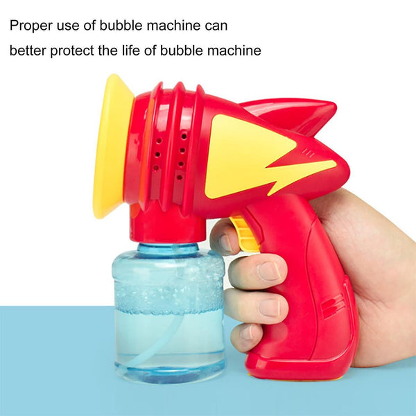 Bubble Blowing Toys Kids Cute Funny Red Cartoon Automatic Electric Bubble Machine Blower Handle Batt