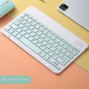 Remote controls rechargeable universal 10 inch wireless bluetooth keyboard mouse set for ipad iphone mac android