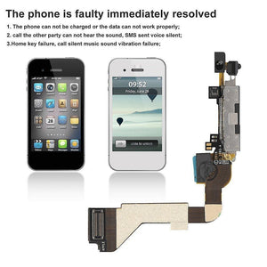 System power cables good quality flex data cable dock connector for iphone 4g black