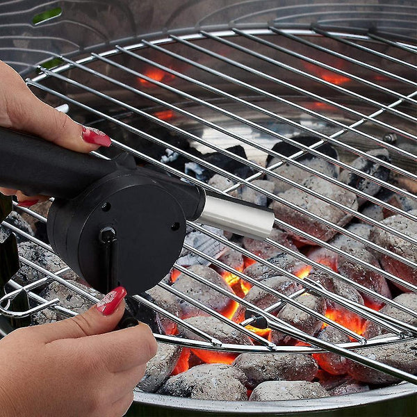 Outdoor grilling planks manual barbecue blower set of hand operated ignition aid bbq barbecue hair dryer with crank