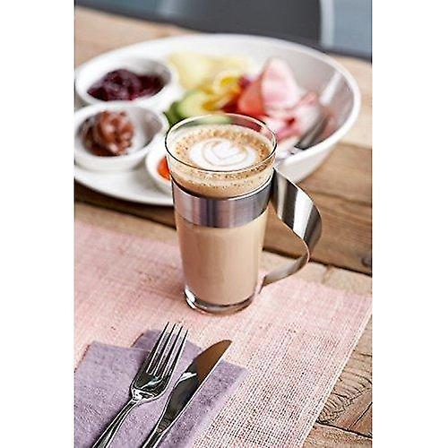 Coffee servers tea pots villeroy boch wave latte macchiato glass  500 ml  height: 15 cm  crystal glass/stainless