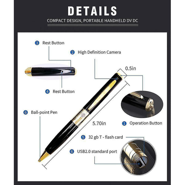 Surveillance cameras real time mini smart video hidden spy security camera business smart pen