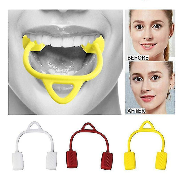 Nutrition Gels Chews Jaw Line Exerciser Facial Muscle Trainer Silicone Chew Anti-Wrinkle Red