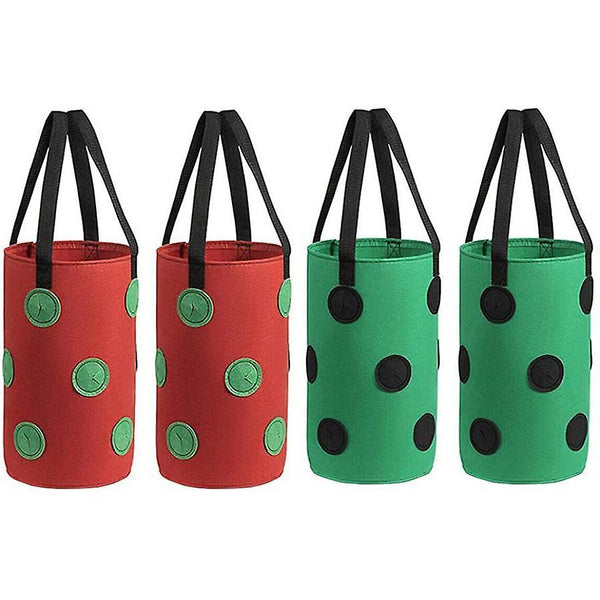 Strawberry Planting Bag 4 Pieces Planting Bag Grow Bag Planting Bag Plant Cages & Supports