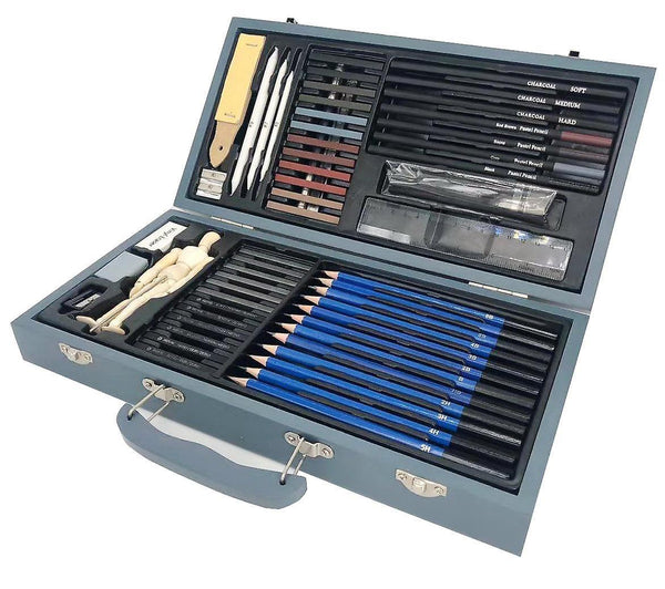 Writing Pencils 60Pcs/Set Professional Sketch Pencil Drawing Kit Charcoal Wooden Box For Painter Art