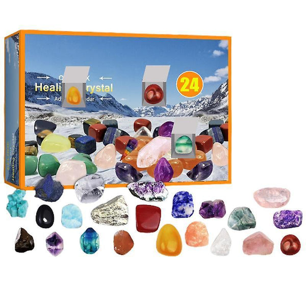 Christmas gift kids As shown 24 Days Advent Calendar Toy For Kids 24 Box Gemstones Home Decoration O