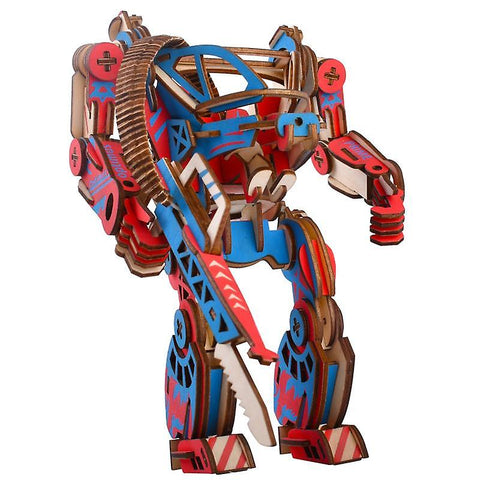 Develop kids intelligence Wooden 3D Puzzle 217 pieces - AMP Mechanical Armor