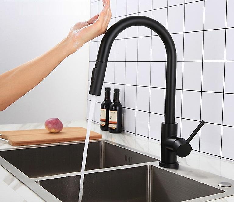 Stainless Steel Pull Out Touch Sensor Kitchen Faucet