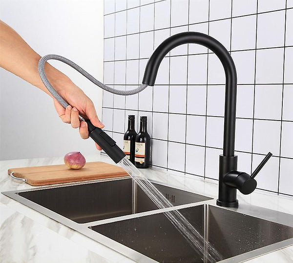 Stainless Steel Pull Out Touch Sensor Kitchen Faucet