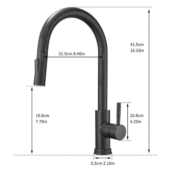 Stainless Steel Pull Out Touch Sensor Kitchen Faucet