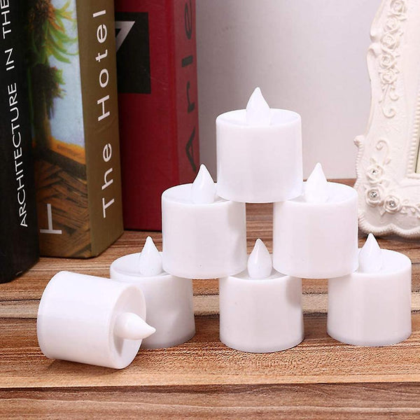 Battery Operated Led Tea Lights pack Of 24 flameless Votive Tealights Candle small Electric Fake Tea Candle Realistic For Wedding Table outdoor Cele Lamps