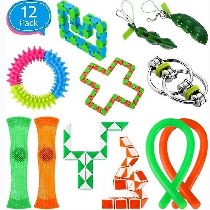 For 12pcs Pack Sensory Toy Set Antistress Relief Fidget Toys WS42771