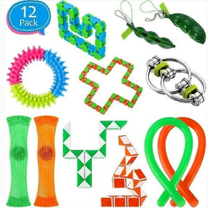 For 12pcs Pack Sensory Toy Set Antistress Relief Fidget Toys WS42771