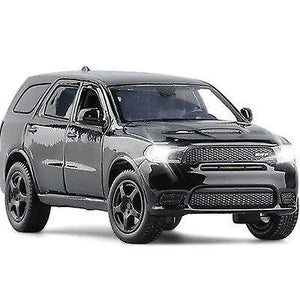 Toy cars high simulation 1/32 dodge durango srt off road suv vehicle metal diecast model sound light steering