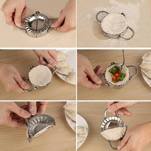 Baking Cookie Sheets 3Pcs/ Dumpling Set Stainless Steel Maker Dough Cutter Dumpling Mould Pie Raviol