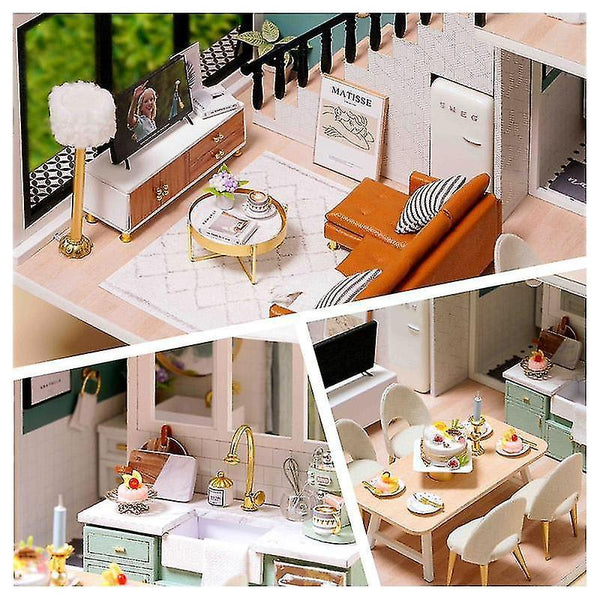 Dollhouse Accessories Cutebee diy dollhouse doll house miniature dollhouse wooden furniture kit toys