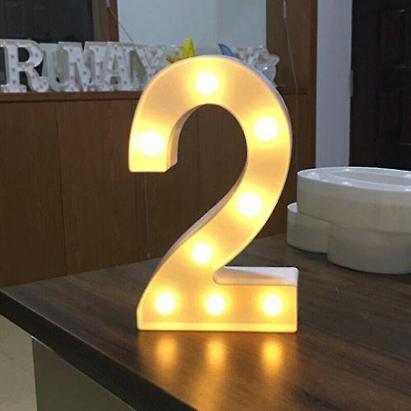 Night lights ambient lighting 2 led wall light 0-9 numbers light up wedding birthday party standed night lamp